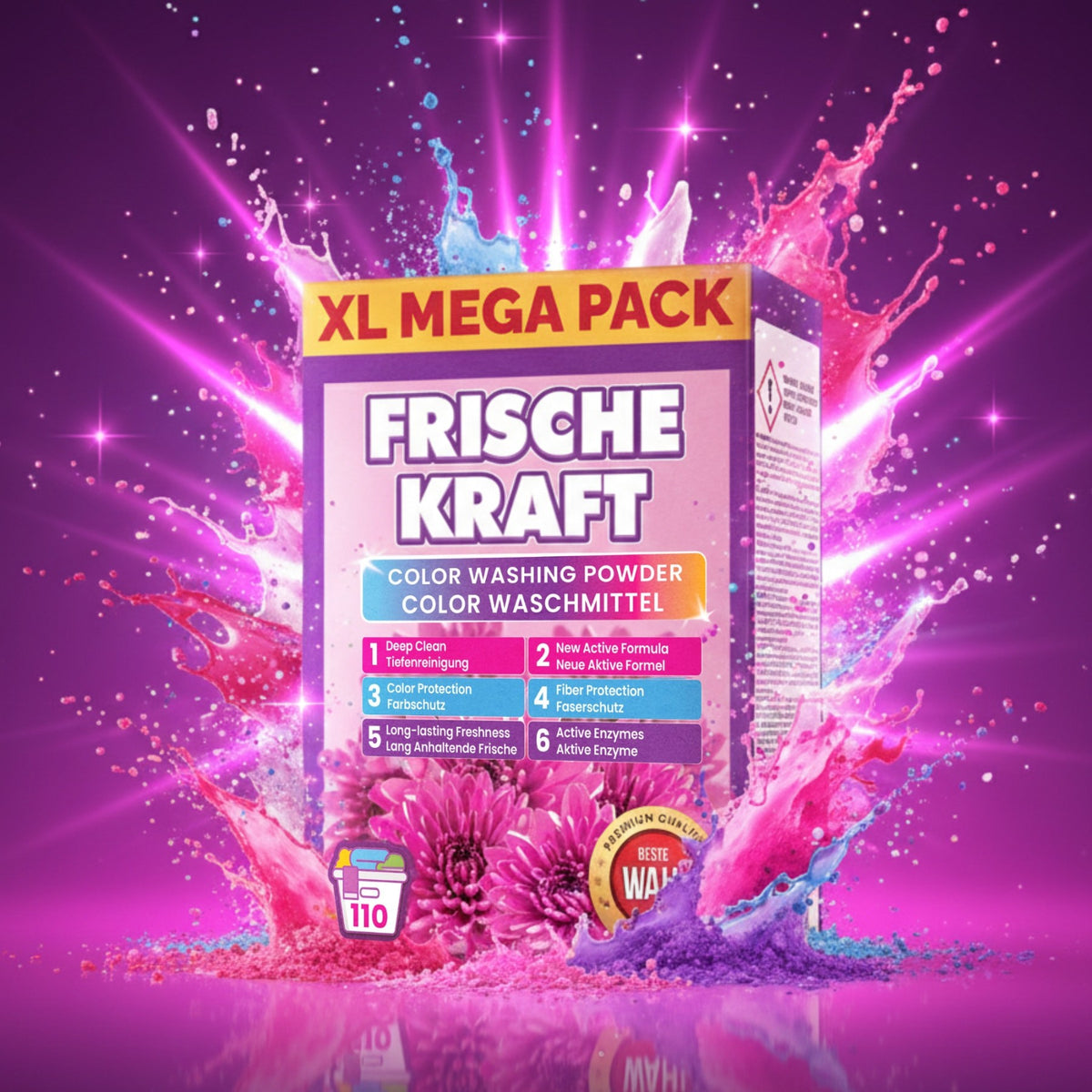 Frische Kraft Proszek do Prania Tkanin Kolor 5,94kg 110 Prań