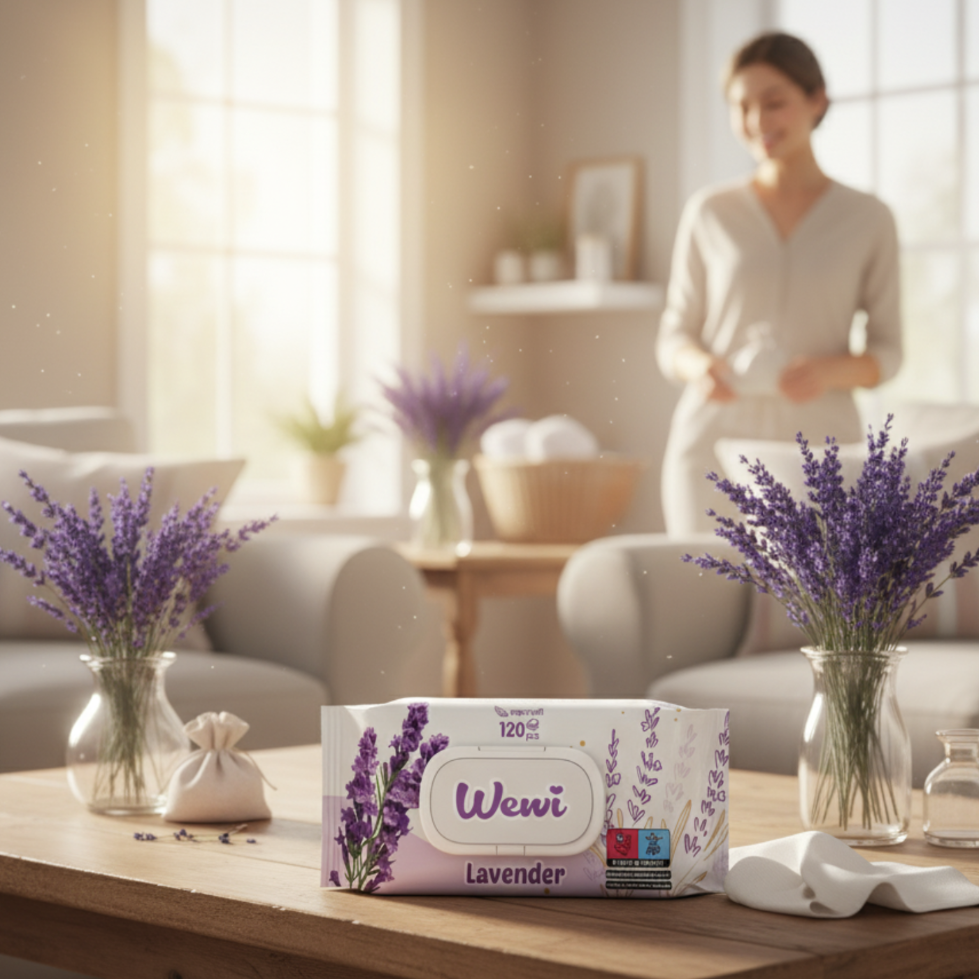 Wewi Chusteczki Nawilżane Lavender 120szt