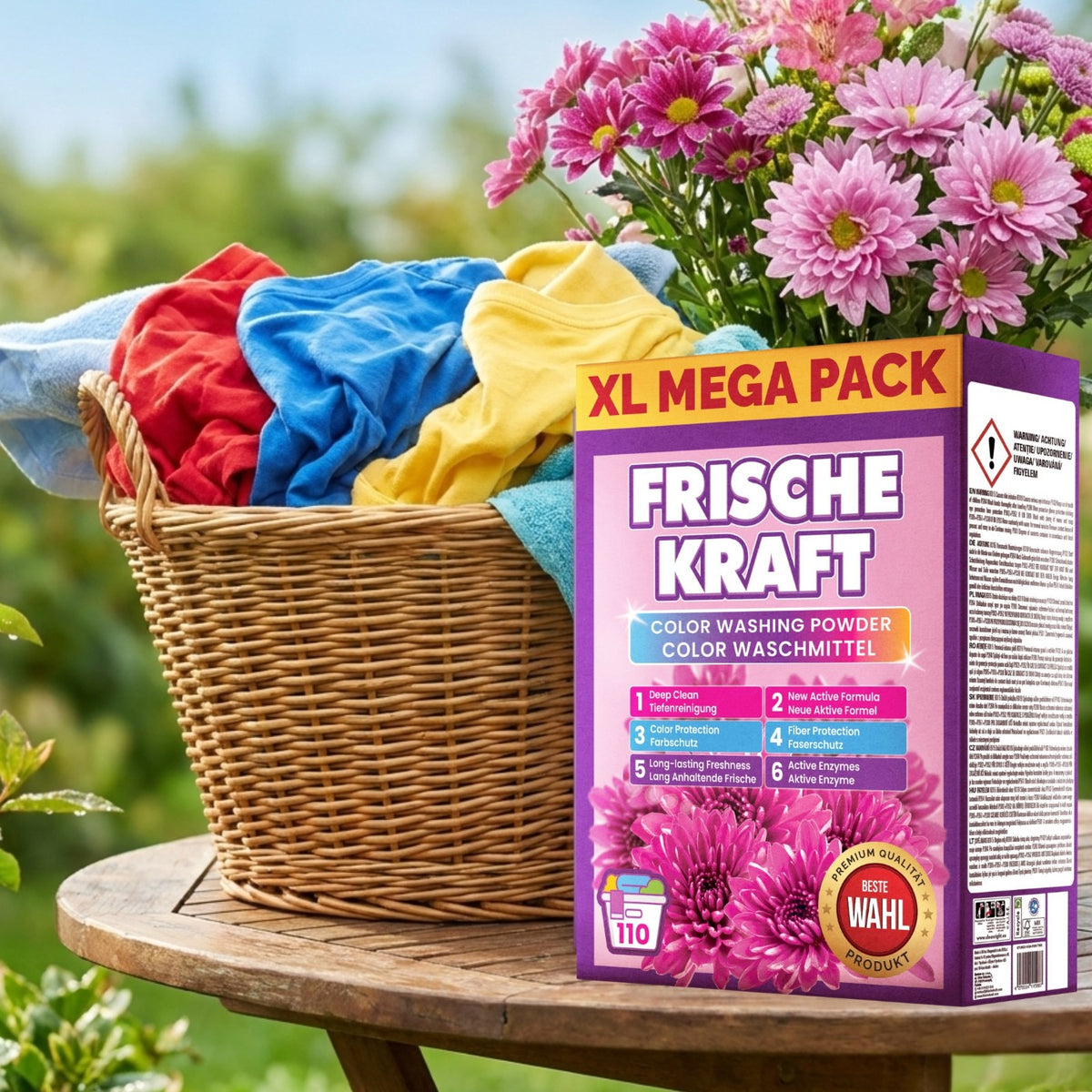 Frische Kraft Proszek do Prania Tkanin Kolor 5,94kg 110 Prań