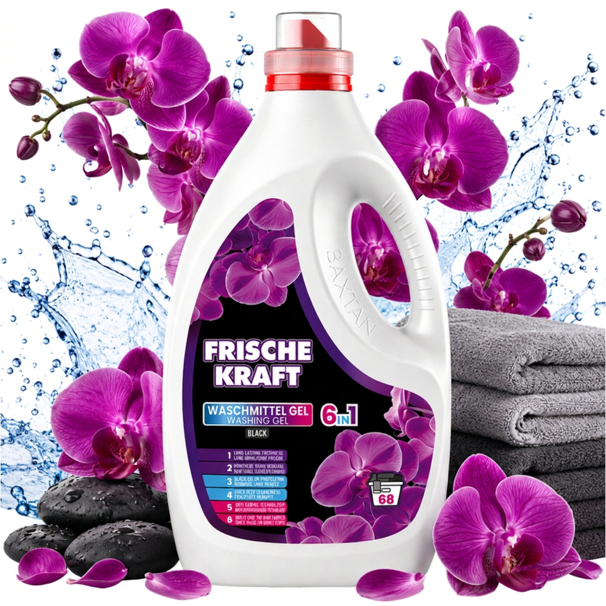 Frische Kraft 6w1 Żel do Prania Czarnych Tkanin 2,04l 68 Prań
