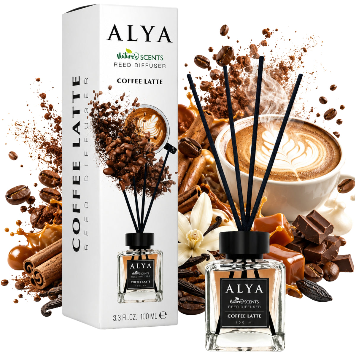 Alya Patyczki Zapachowe Coffee Latte 100ml