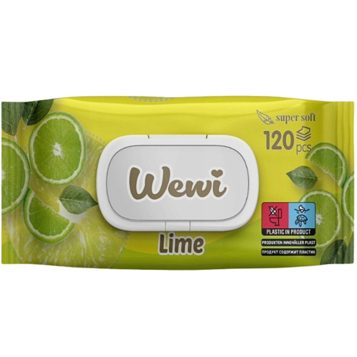 Wewi Chusteczki Nawilżane Lime 120szt