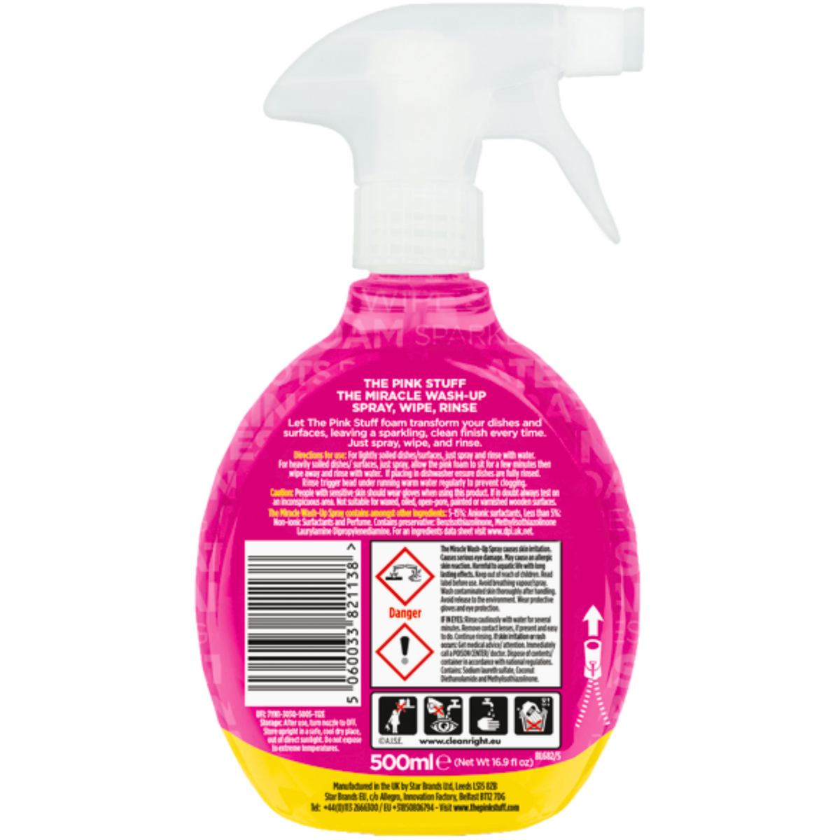 The Pink Stuff Pianka w Sprayu do Mycia Naczyń 500ml