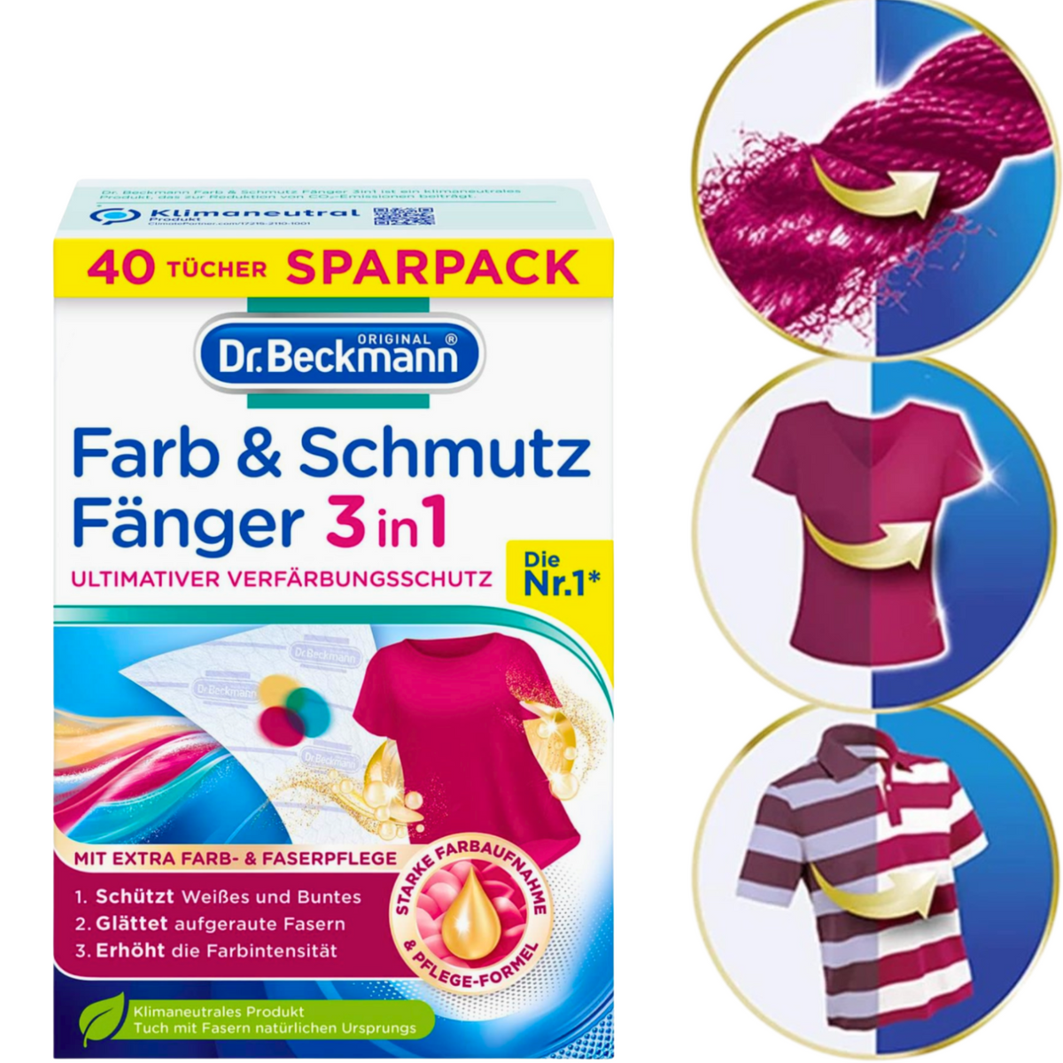 Dr Beckmann Chusteczki Przeciw Farbowaniu 40szt