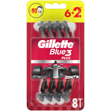 Gillette Blue3 Plus Red Jednorazowe Maszynki do Golenia 6+2szt