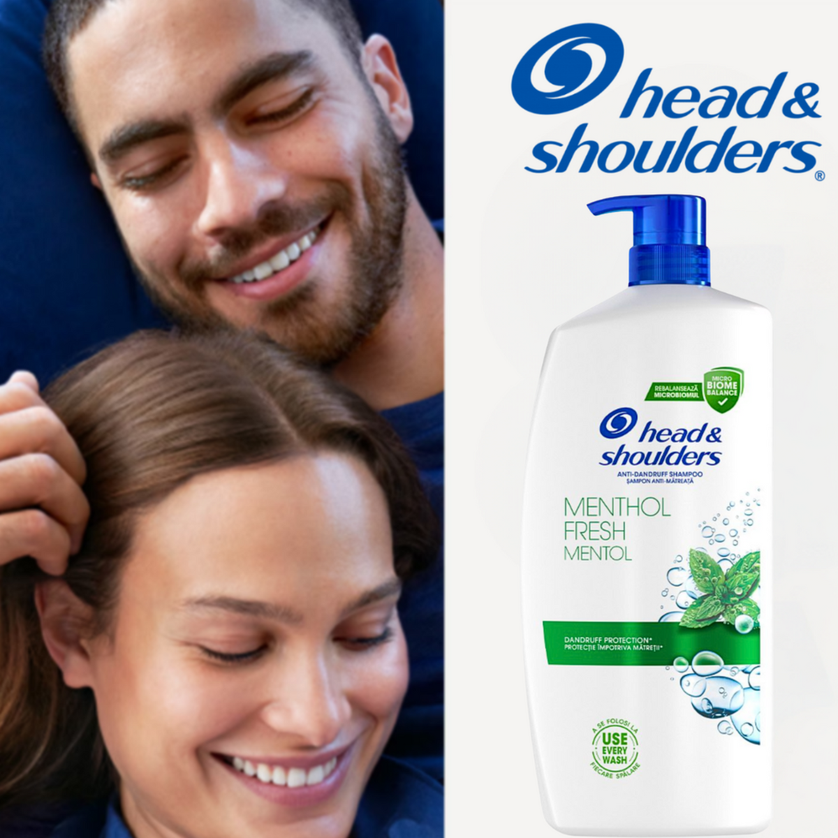 Head & Shoulders Szampon z Pompką do Włosów Menthol Fresh 800ml