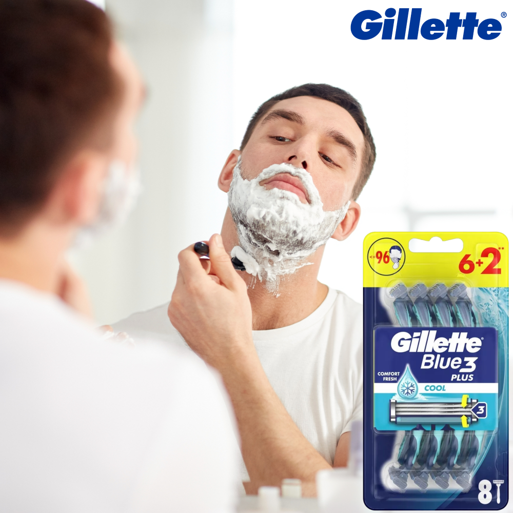 Gillette Blue3 Plus Cool Jednorazowe Maszynki do Golenia 6+2szt