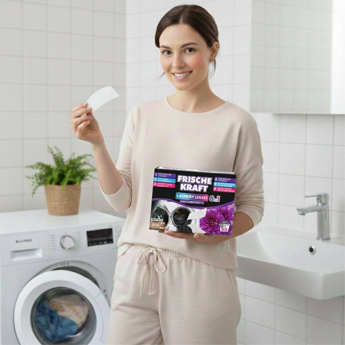 Frische Kraft 6w1 Listki Piorące do Czarnego 50szt