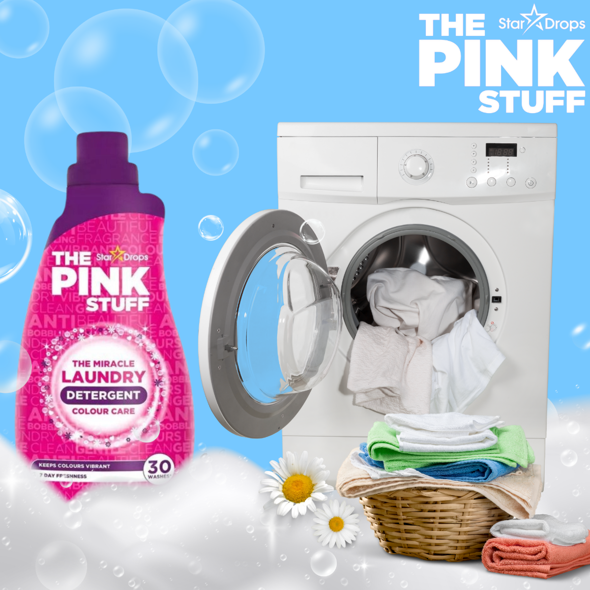 The Pink Stuff Płyn do Prania Tkanin Kolor 30 Prań 960ml