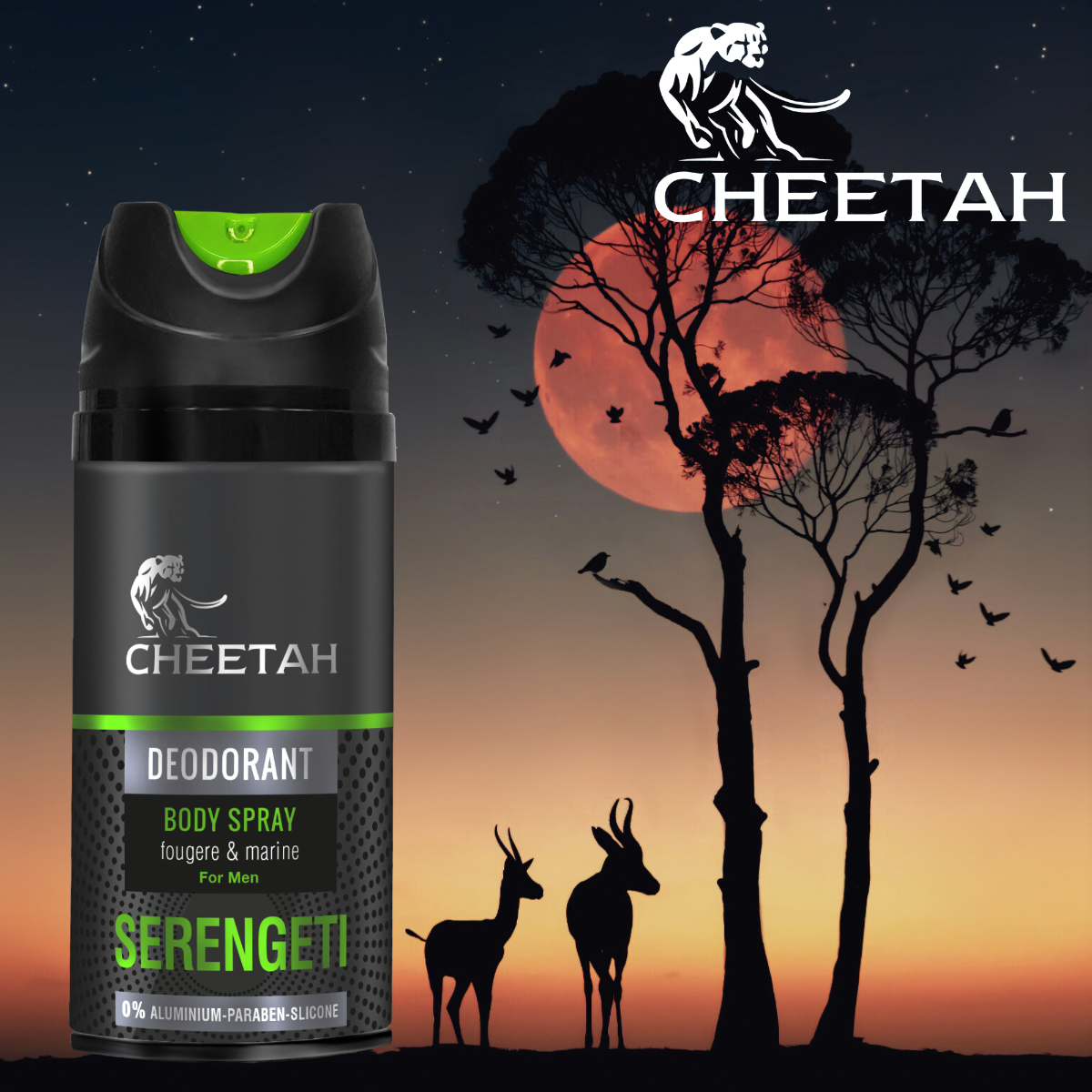 Cheetah Dezodorant Męski Serengeti 150ml