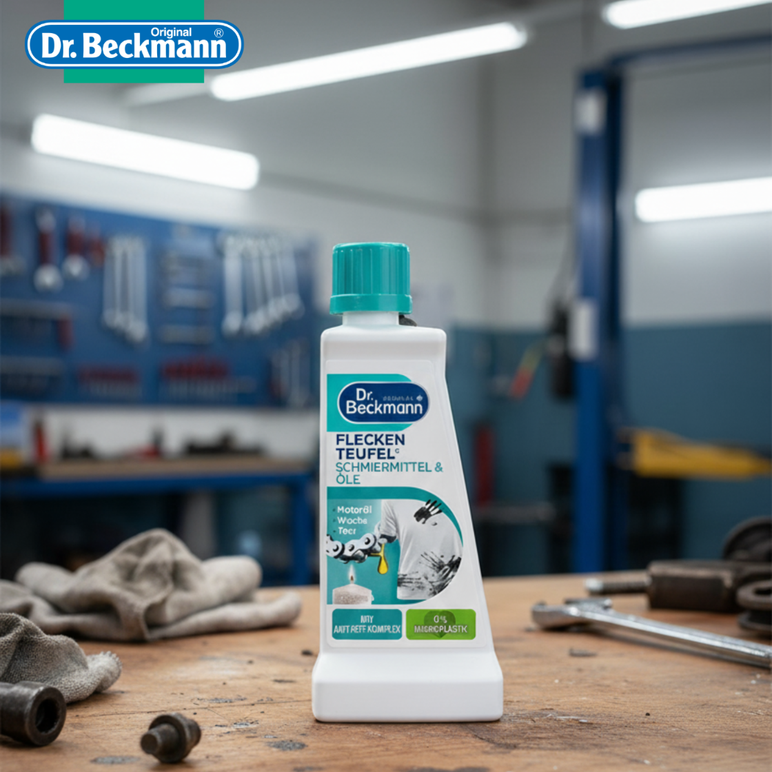 Dr Beckmann Odplamiacz w Płynie do Usuwania Plam ze Smarów i Olejów 50ml