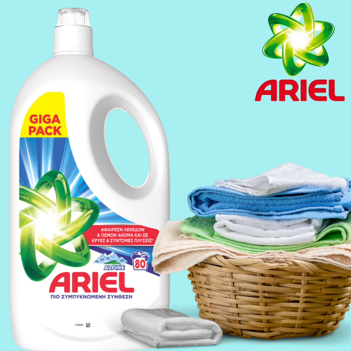Ariel Żel do Prania Universaly Alpine 80 Prań 3,6l