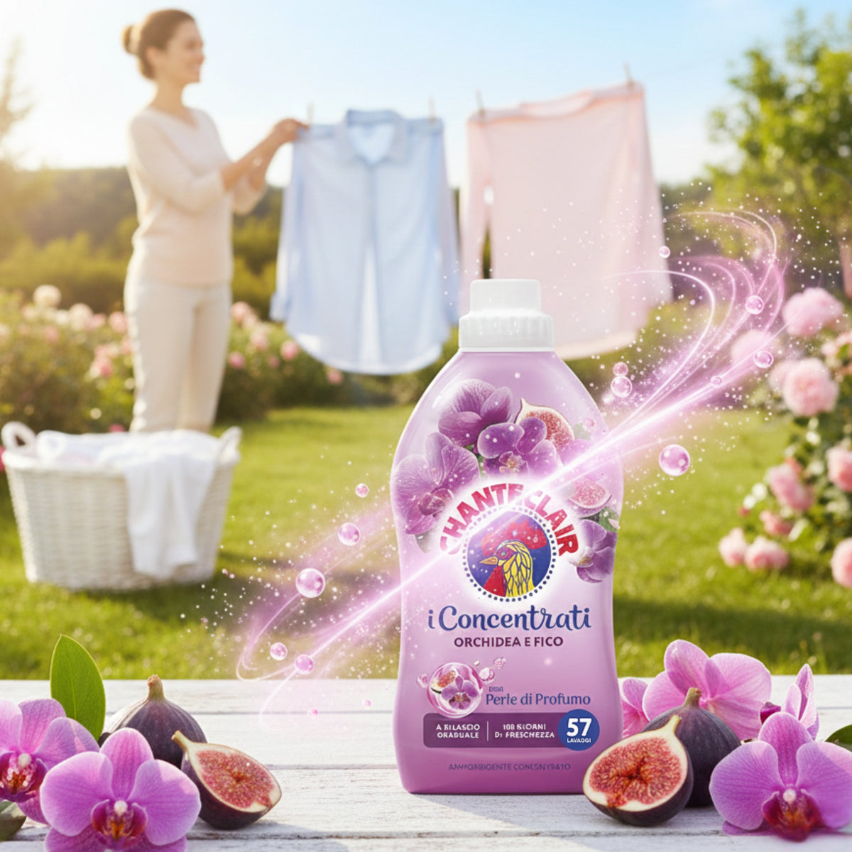 Chante Clair Koncentrat do Płukania Tkanin Orchidea Figa 57 Prań 1,14l