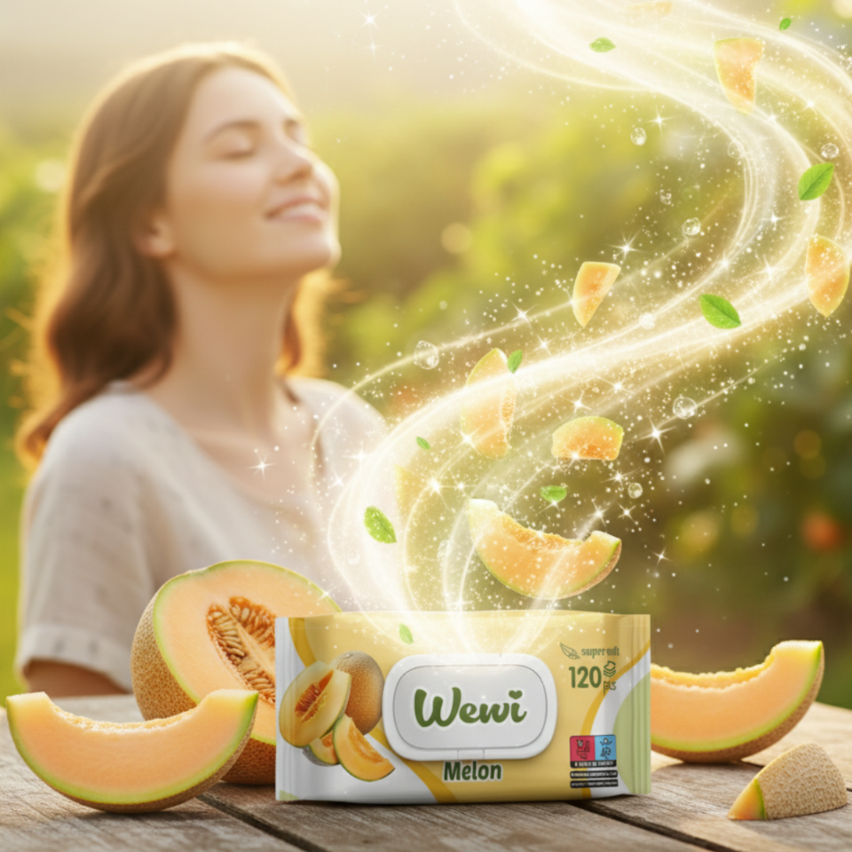 Wewi Chusteczki Nawilżane Melon 120szt