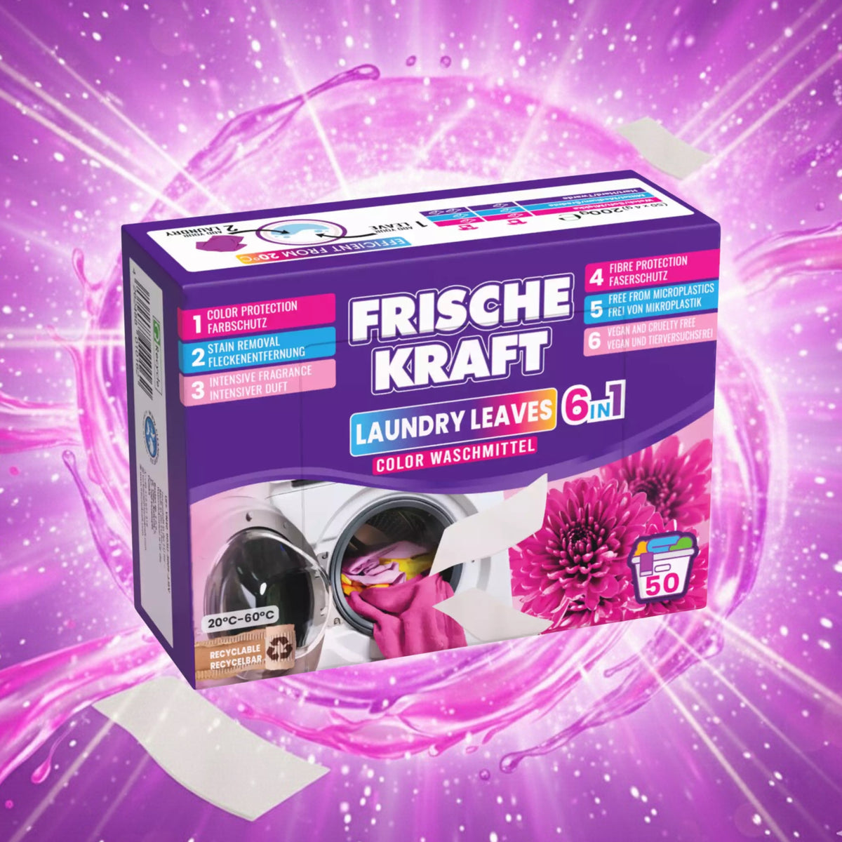 Frische Kraft 6w1 Listki Piorące do Koloru 50szt