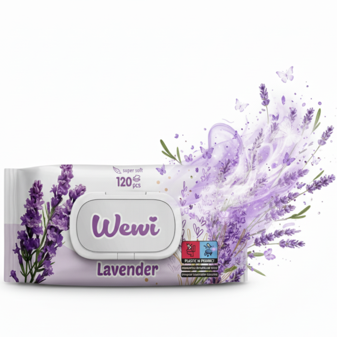 Wewi Chusteczki Nawilżane Lavender 120szt