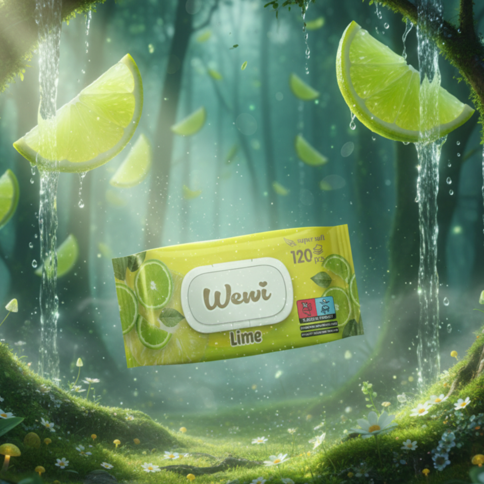 Wewi Chusteczki Nawilżane Lime 120szt