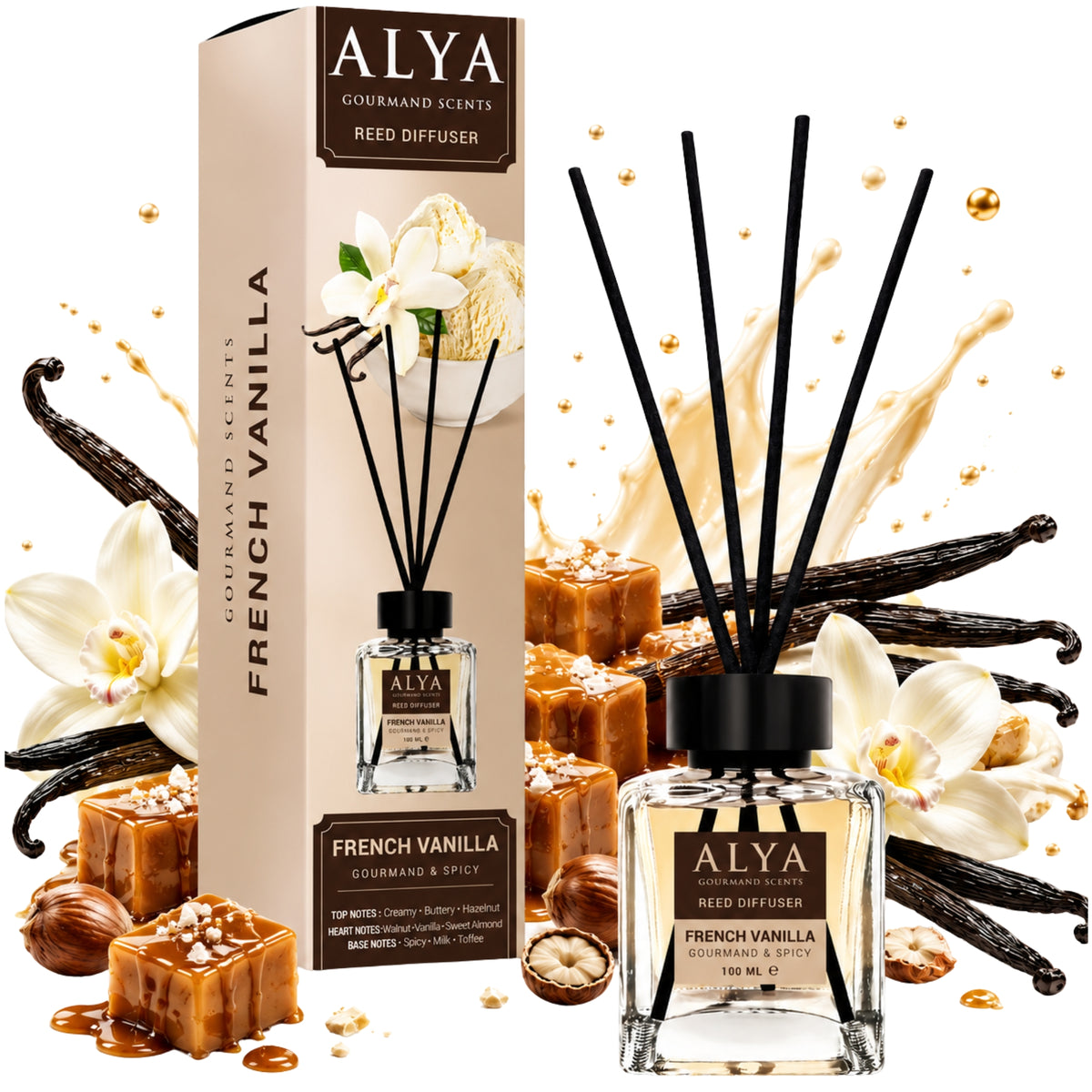 Alya Gourmand Patyczki Zapachowe French Vanilla 100ml