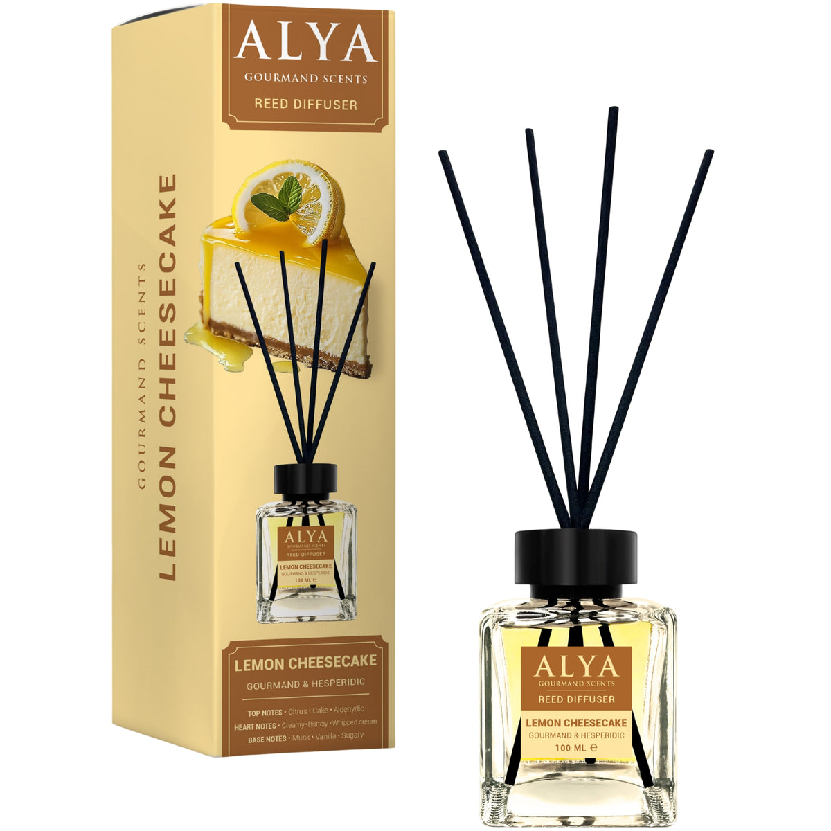 Alya Gourmand Patyczki Zapachowe Lemon Cheesecake 100ml