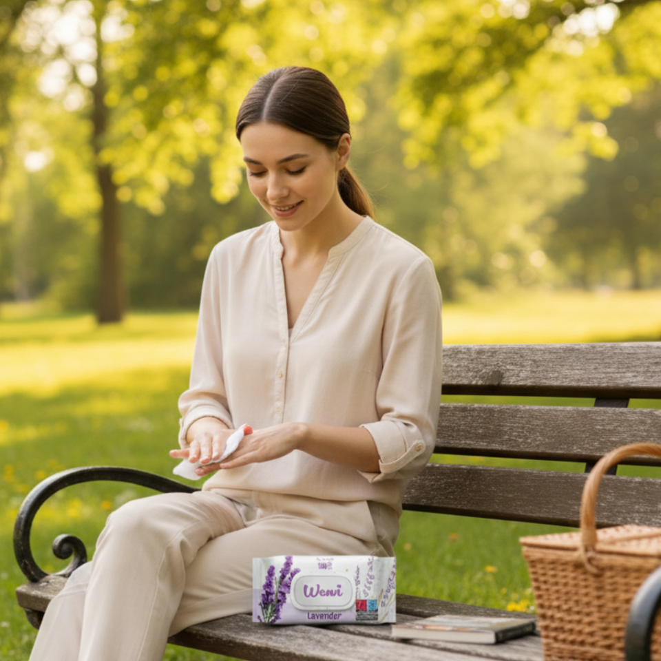 Wewi Chusteczki Nawilżane Lavender 120szt