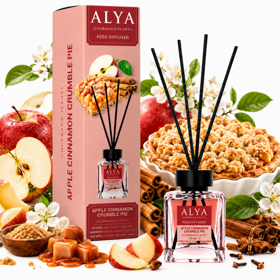 Alya Gourmand Patyczki Zapachowe Apple Cinnamon Crumble Pie 100ml