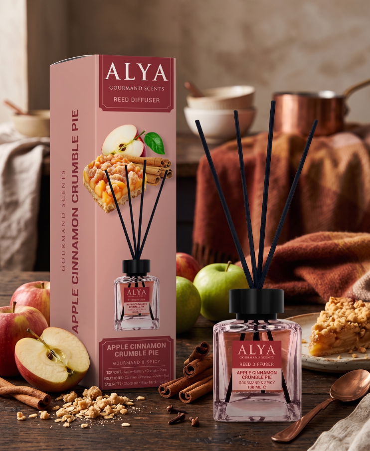 Alya Gourmand Patyczki Zapachowe Apple Cinnamon Crumble Pie 100ml