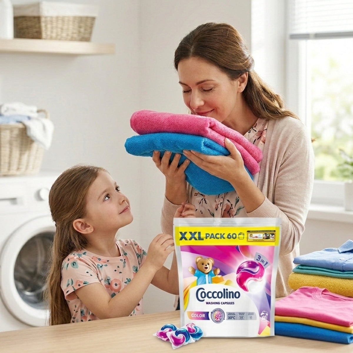 Coccolino XXL Kapsułki 3w1 do Prania Kolorowych Tkanin 60 prań