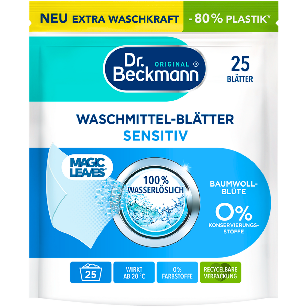 Dr Beckmann Listki do Prania Sensitiv 25szt