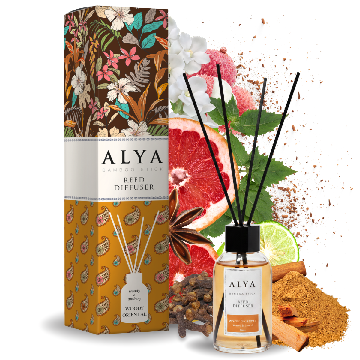 Alya Patyczki Zapachowe Woody Oriental 100ml