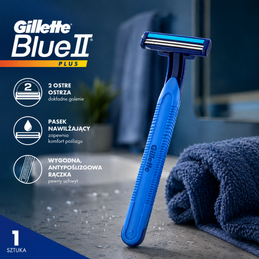 Gillette Blue II Plus Jednorazowa Maszynka do Golenia 1sz