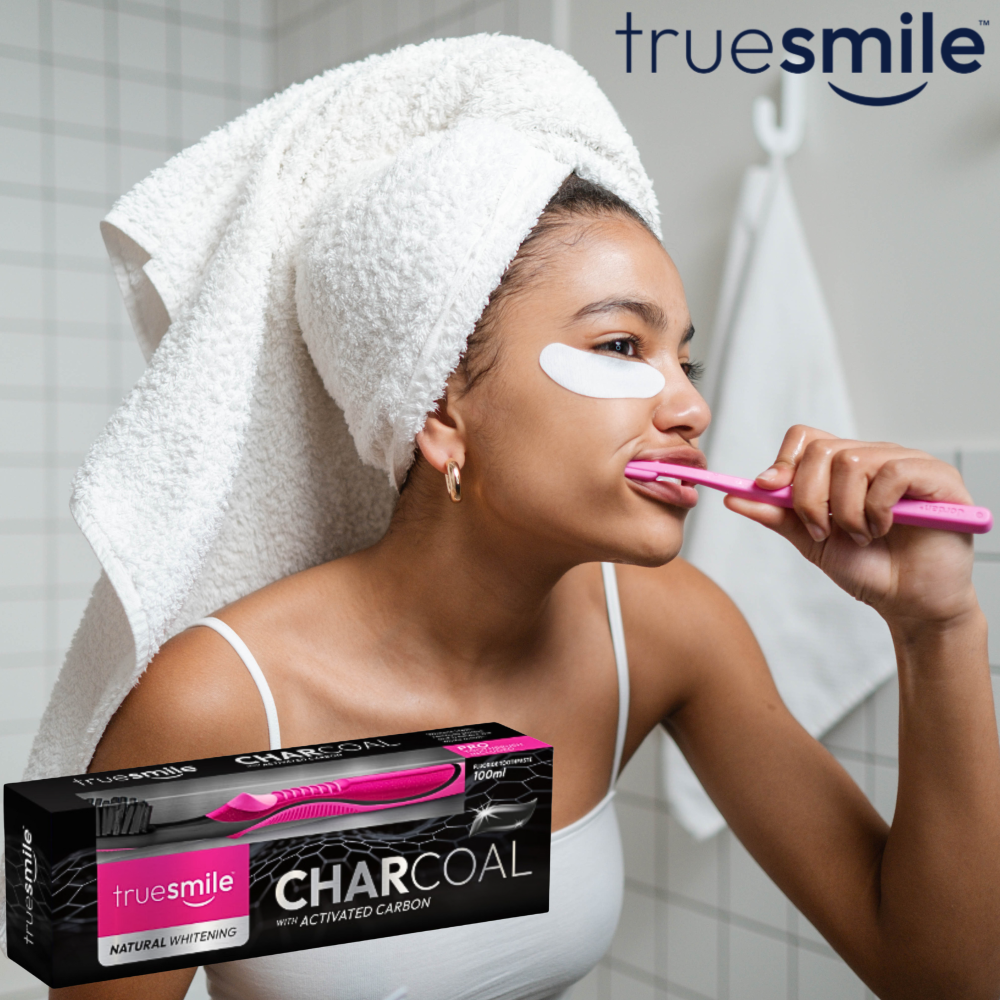 Truesmile Charcoal Pasta do Zębów Wybielająca z Węglem Aktywnym + Szczoteczka 100ml