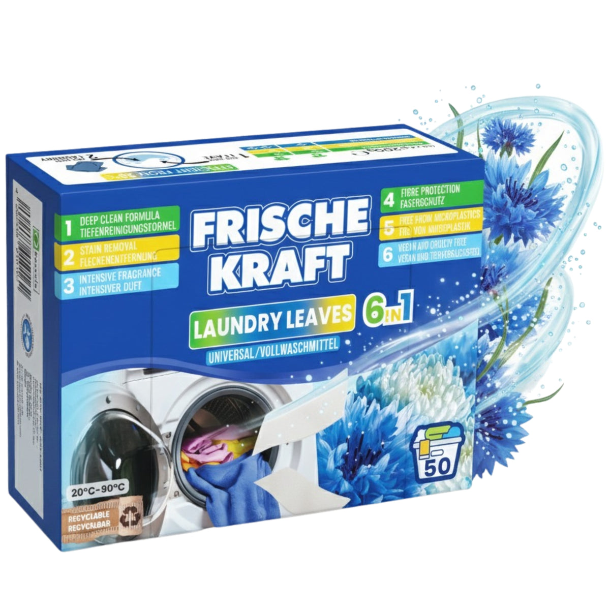 Frische Kraft 6w1 Listki Piorące Uniwersalne 50szt