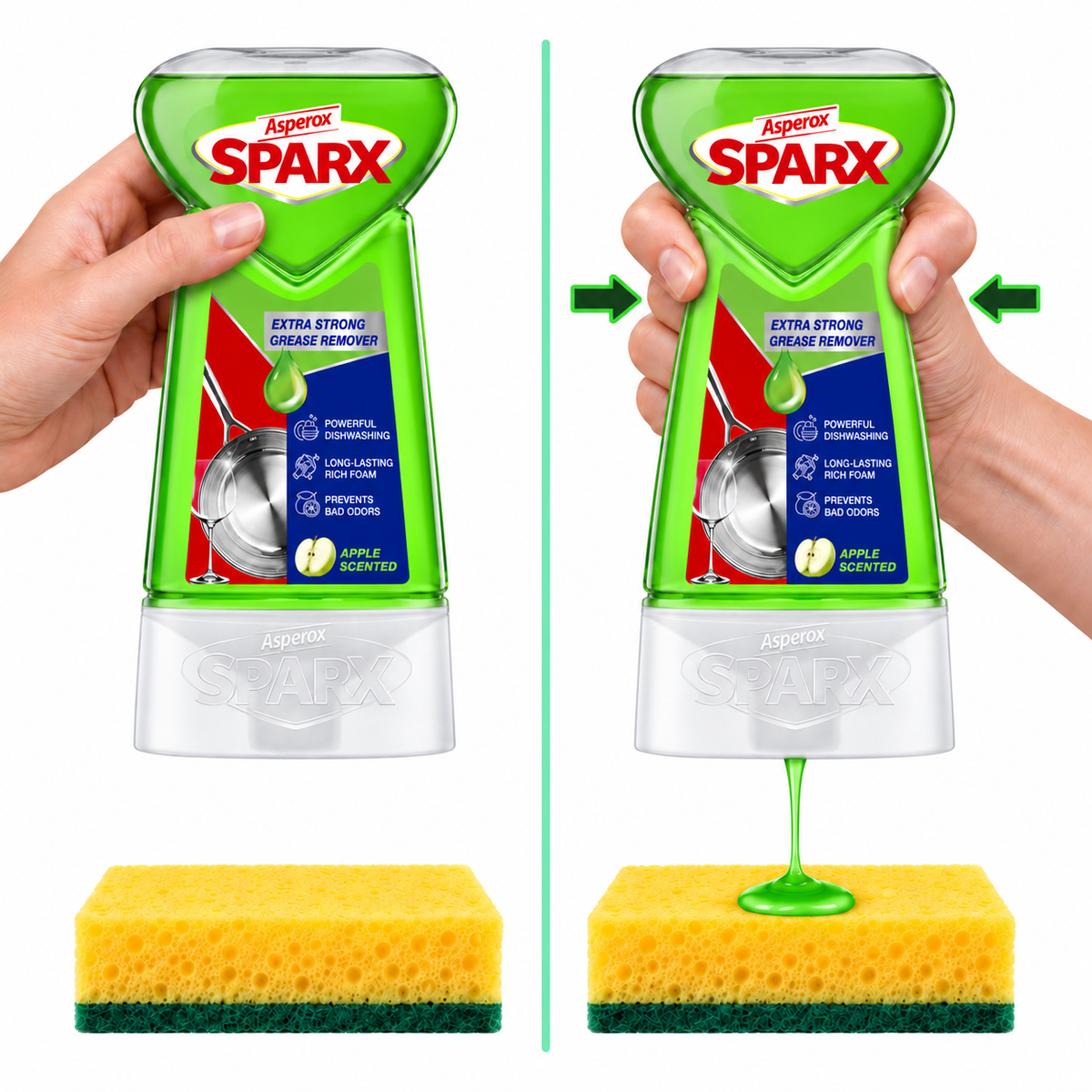 Asperox Sparx Płyn do Mycia Naczyń Jabłko 650ml