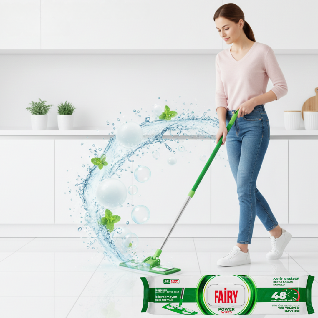 Fairy Wkłady Nawilżane do Mopa Power 50szt