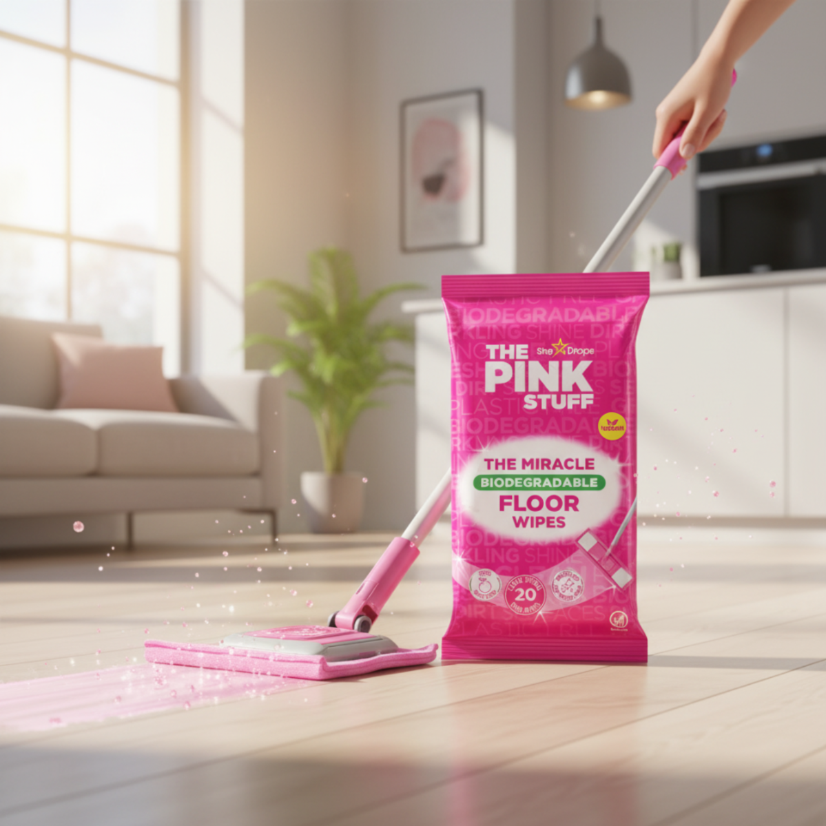 The Pink Stuff Chusteczki Nawilżane do Mycia Podłóg 20szt
