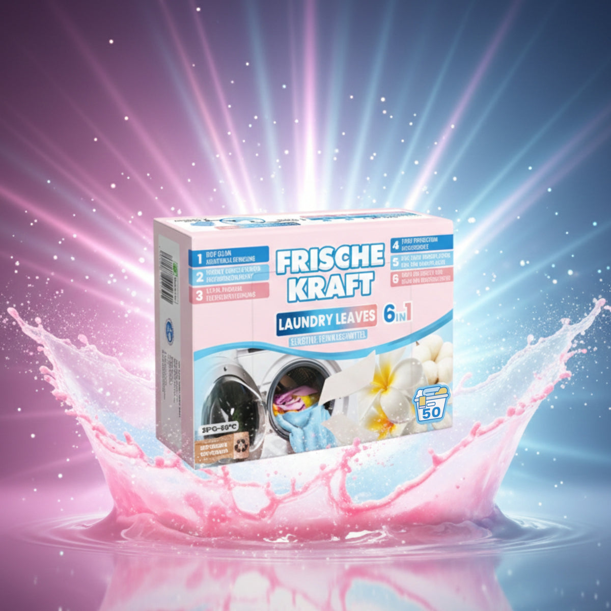 Frische Kraft 6w1 Listki Piorące Sensitive 50szt
