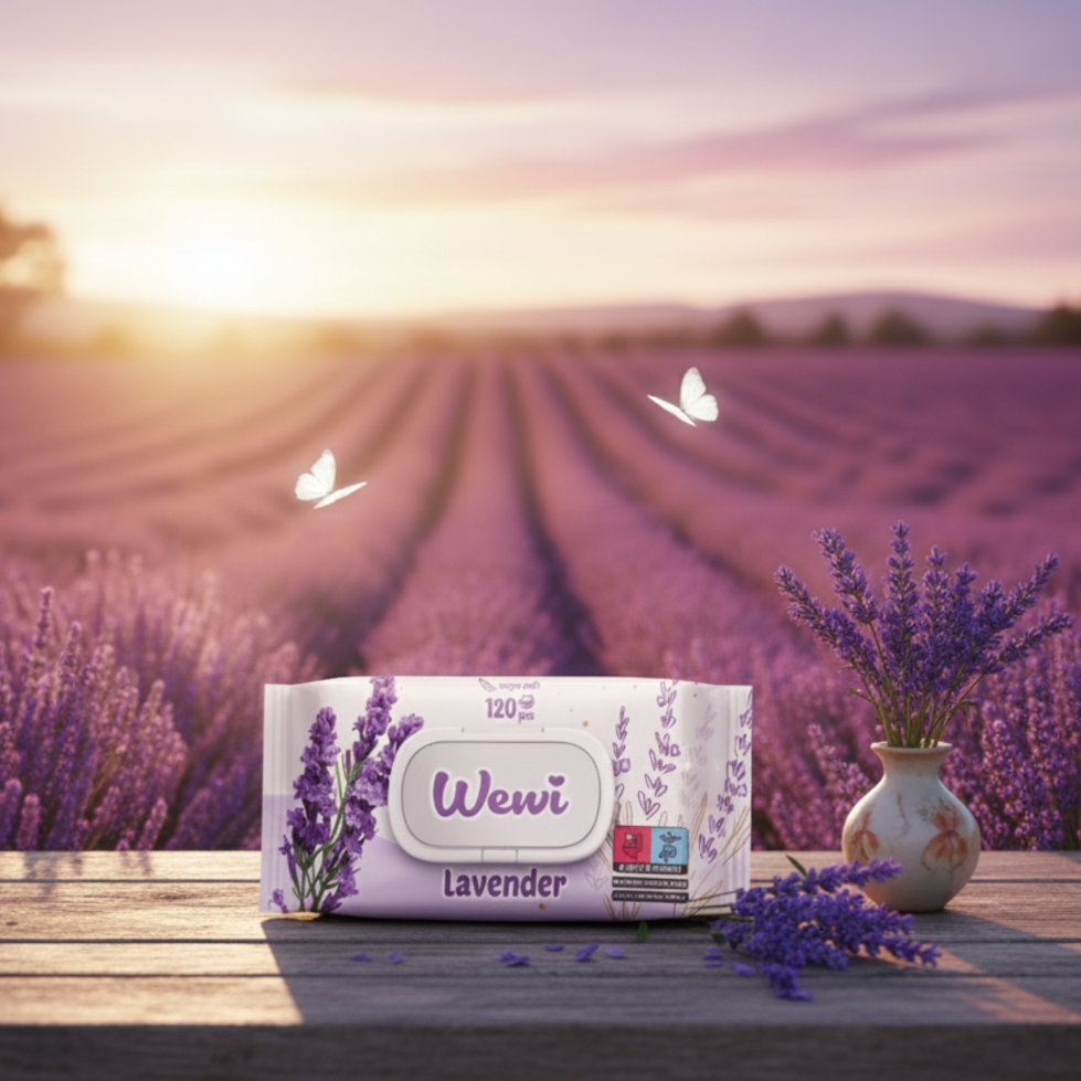 Wewi Chusteczki Nawilżane Lavender 120szt