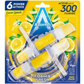 Astonish Zawieszka do WC Cytrynowa 2x40g