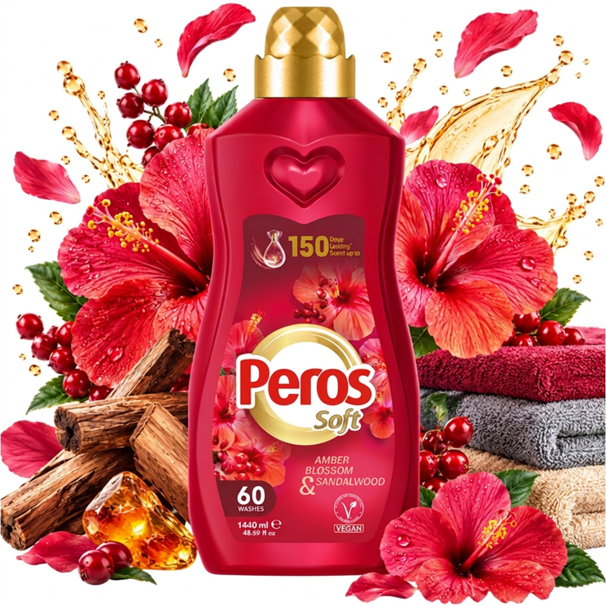 Peros Soft Skoncentrowany Płyn do Płukania Tkanin Drzewo Sandałowe 1440ml