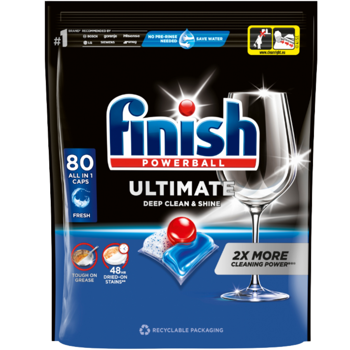 Finish Ultimate All in One Kapsułki do Zmywarki Fresh 80szt