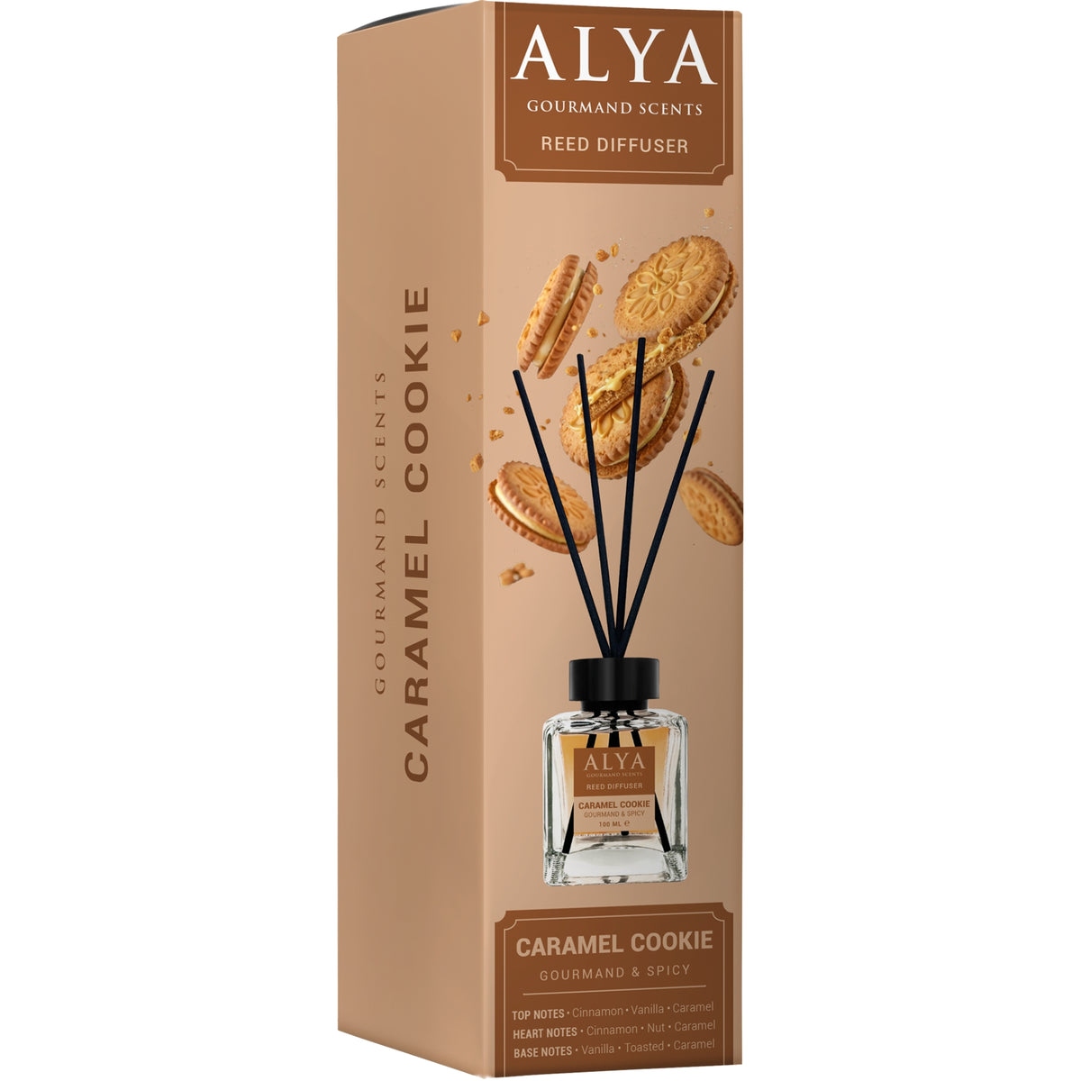 Alya Gourmand Patyczki Zapachowe Carmel Cookie 100ml