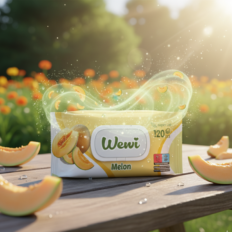 Wewi Chusteczki Nawilżane Melon 120szt