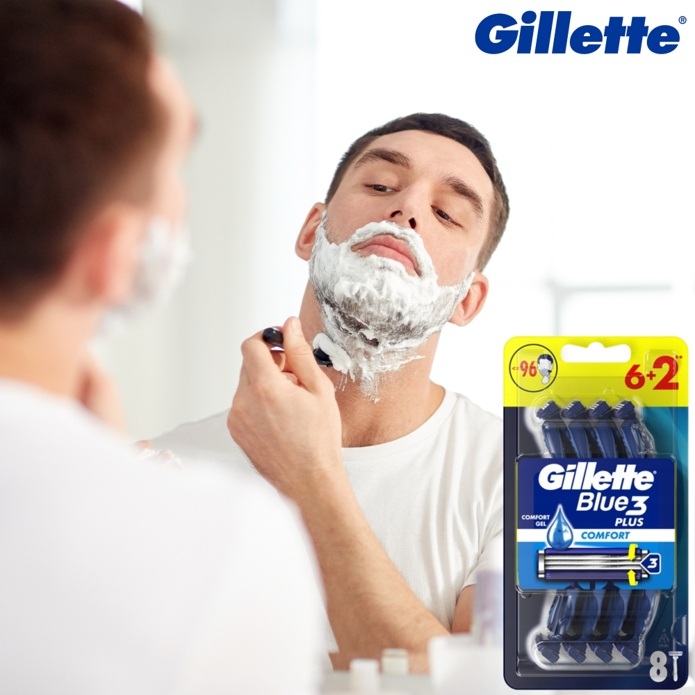 Gillette Blue3 Plus Comfort Jednorazowe Maszynki do Golenia 6+2szt