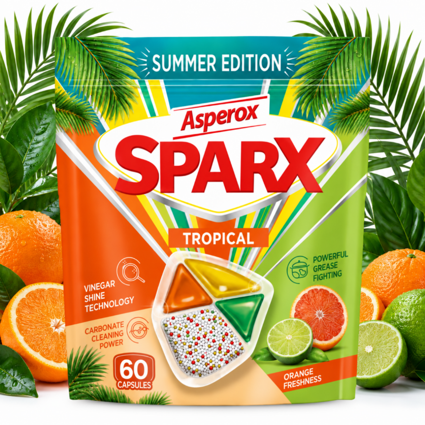 Asperox Sparx Diamond Summer Edition Kapsułki do Zmywarki Tropical 60szt