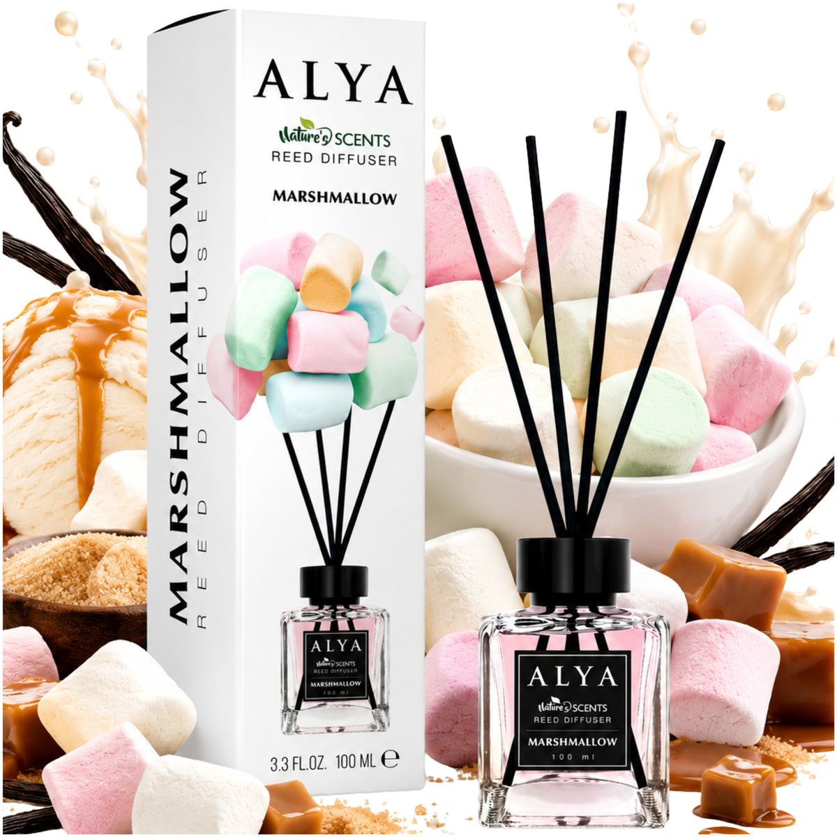 Alya Patyczki Zapachowe Marshmallow 100ml