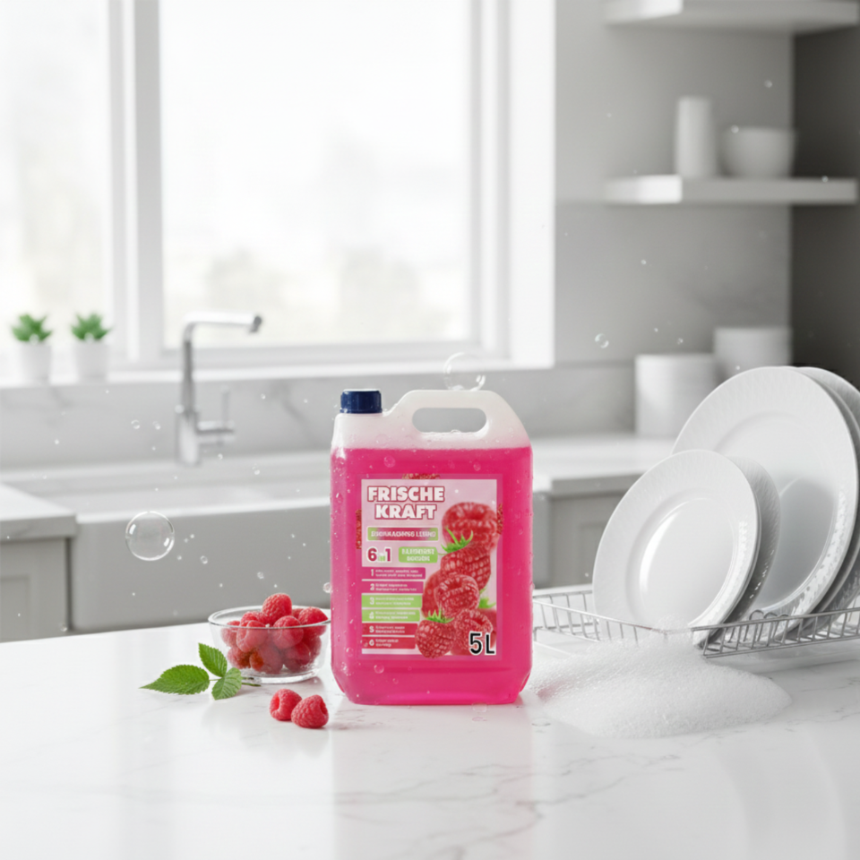 Frische Kraft 6w1 Płyn do Mycia Naczyń Malinowy 5l