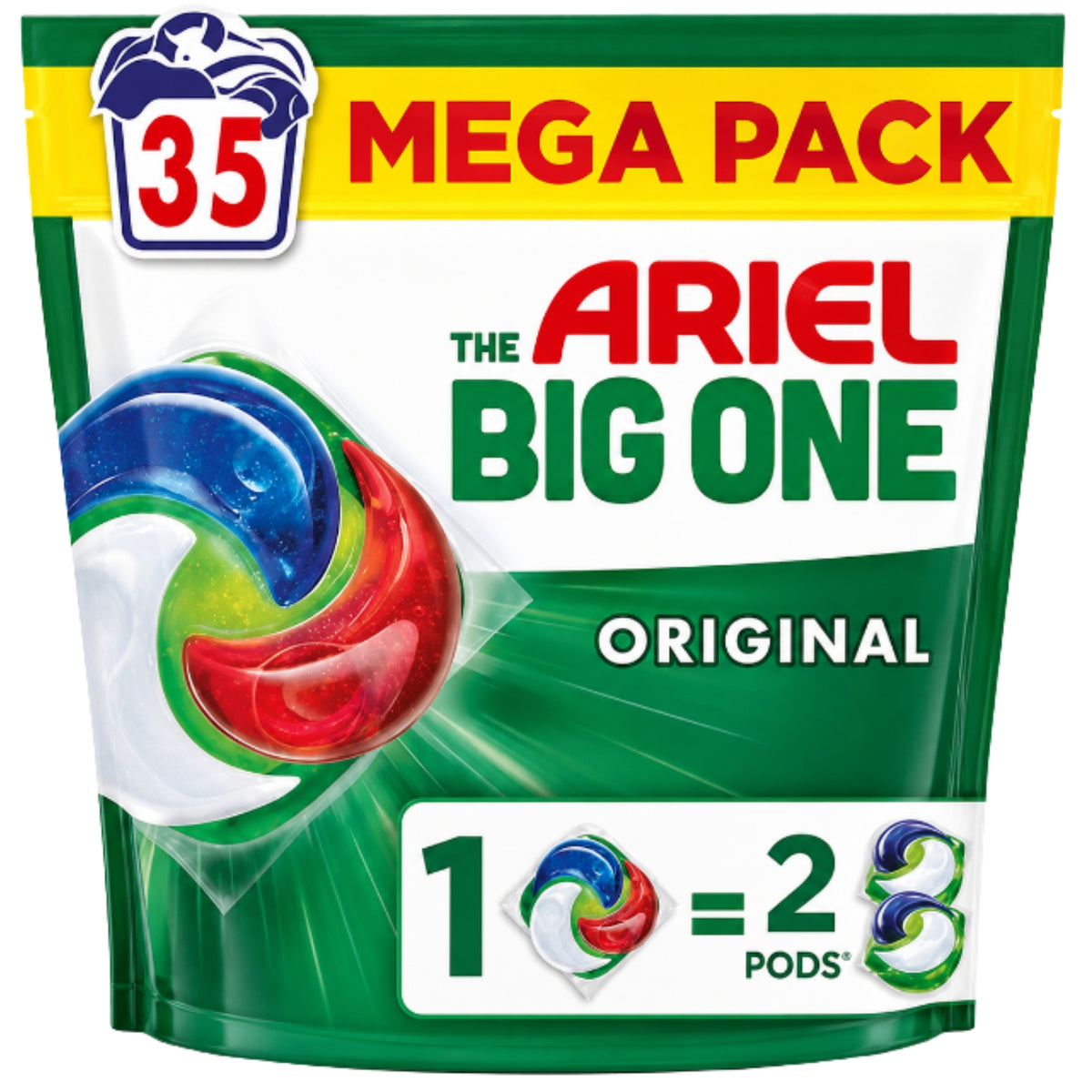 Ariel The Big One Original Kapsułki do Prania Tkanin Białych i Jasnych 35szt
