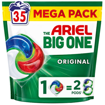 Ariel The Big One Original Kapsułki do Prania Tkanin Białych i Jasnych 35szt