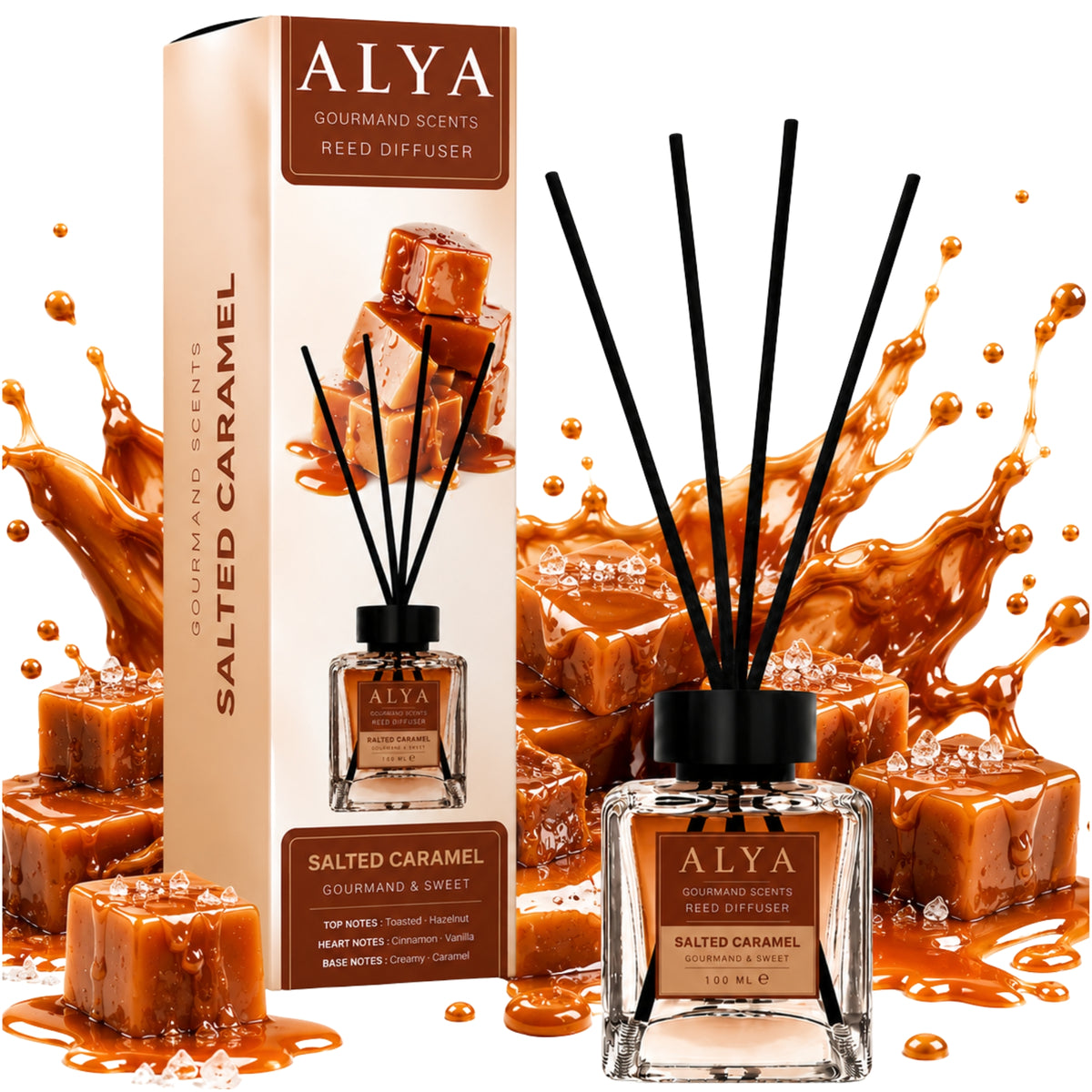 Alya Gourmand Patyczki Zapachowe Salted Caramel 100ml