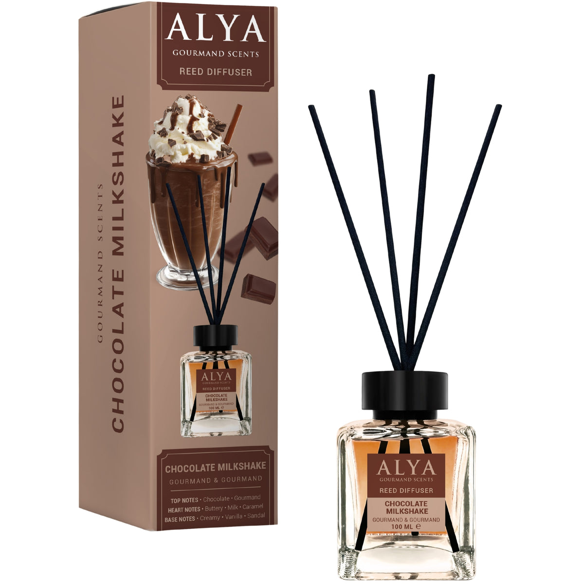 Alya Gourmand Patyczki Zapachowe Chocolate Milkshake 100ml